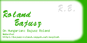 roland bajusz business card